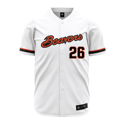Oregon State - NCAA Baseball : Eli Gries-Smith - White Jersey-0