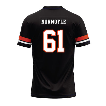 Oregon State - NCAA Football : Jake Normoyle - Black Premium Football Jersey-1