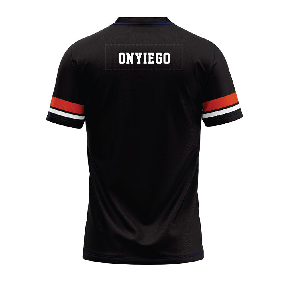 Oregon State - NCAA Football : Adrian Onyiego - Black Premium Football Jersey-1