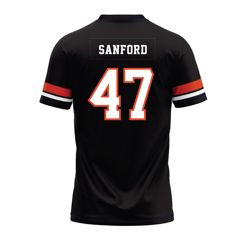Oregon State - NCAA Football : Luke Sanford - Black Premium Football Jersey-1