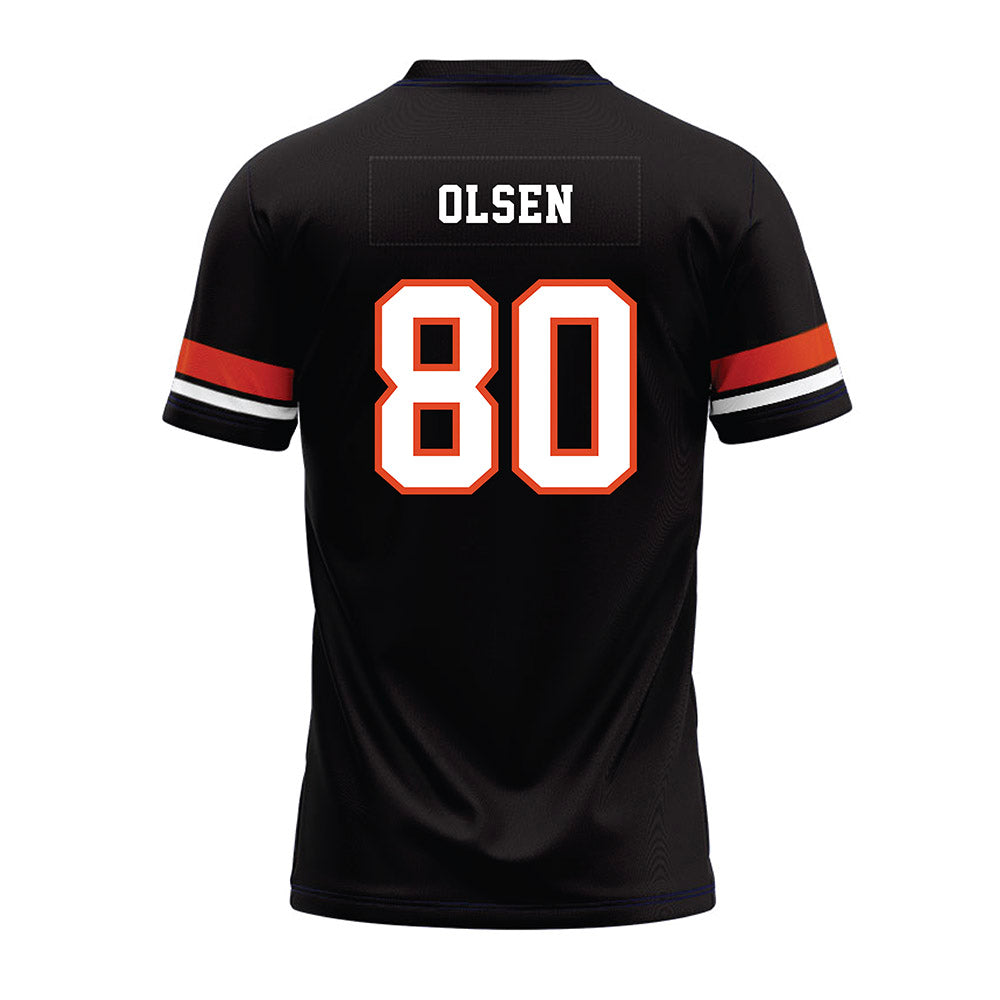 Oregon State - NCAA Football : Eric Olsen - Black Premium Football Jersey-1