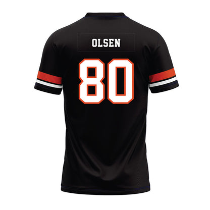 Oregon State - NCAA Football : Eric Olsen - Black Premium Football Jersey-1