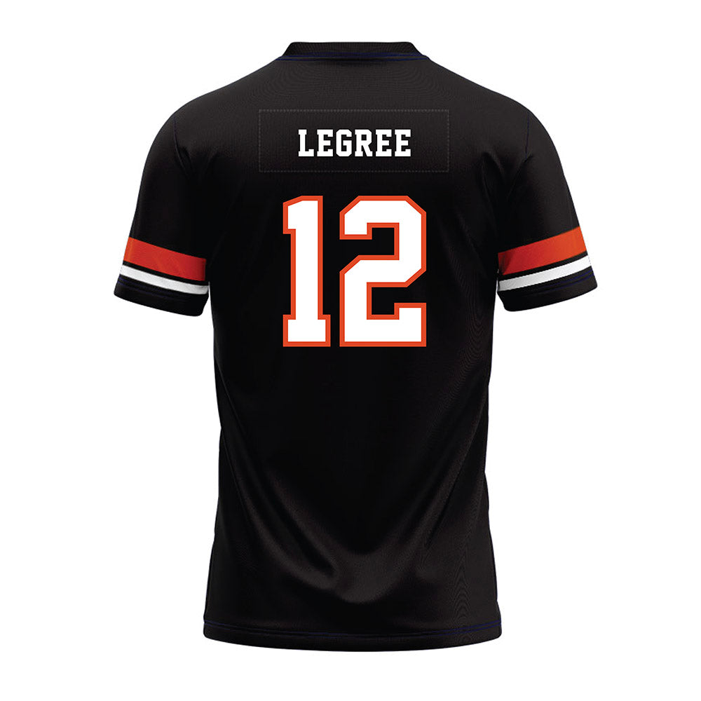 Oregon State - NCAA Football : Jesse Legree - Black Premium Football Jersey-1