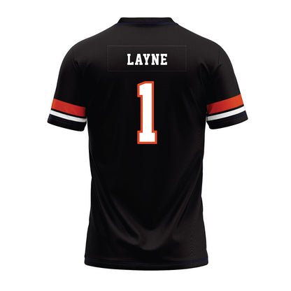 Oregon State - NCAA Football : Dylan Layne - Black Premium Football Jersey-1