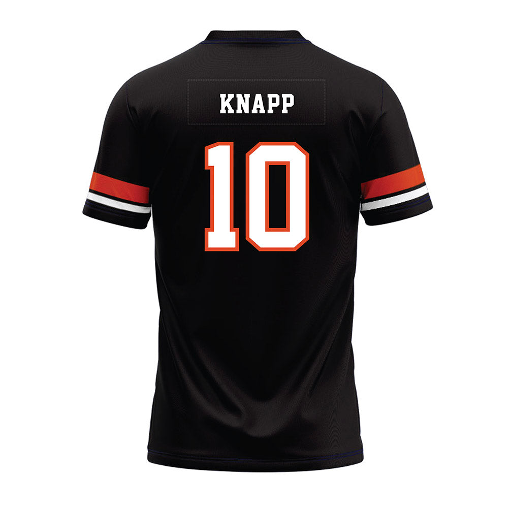 Oregon State - NCAA Football : Logan Knapp - Black Premium Football Jersey-1