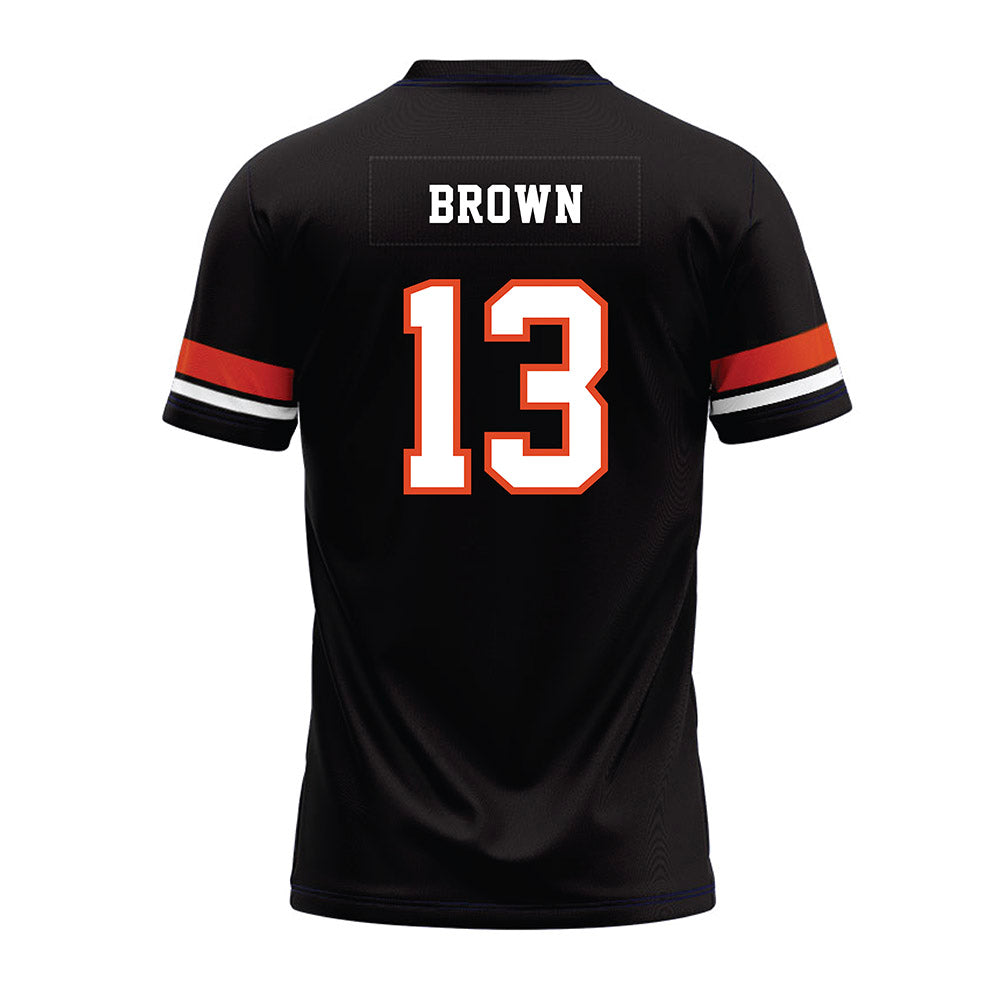 Oregon State - NCAA Football : Jeremiah Brown - Black Premium Football Jersey-1