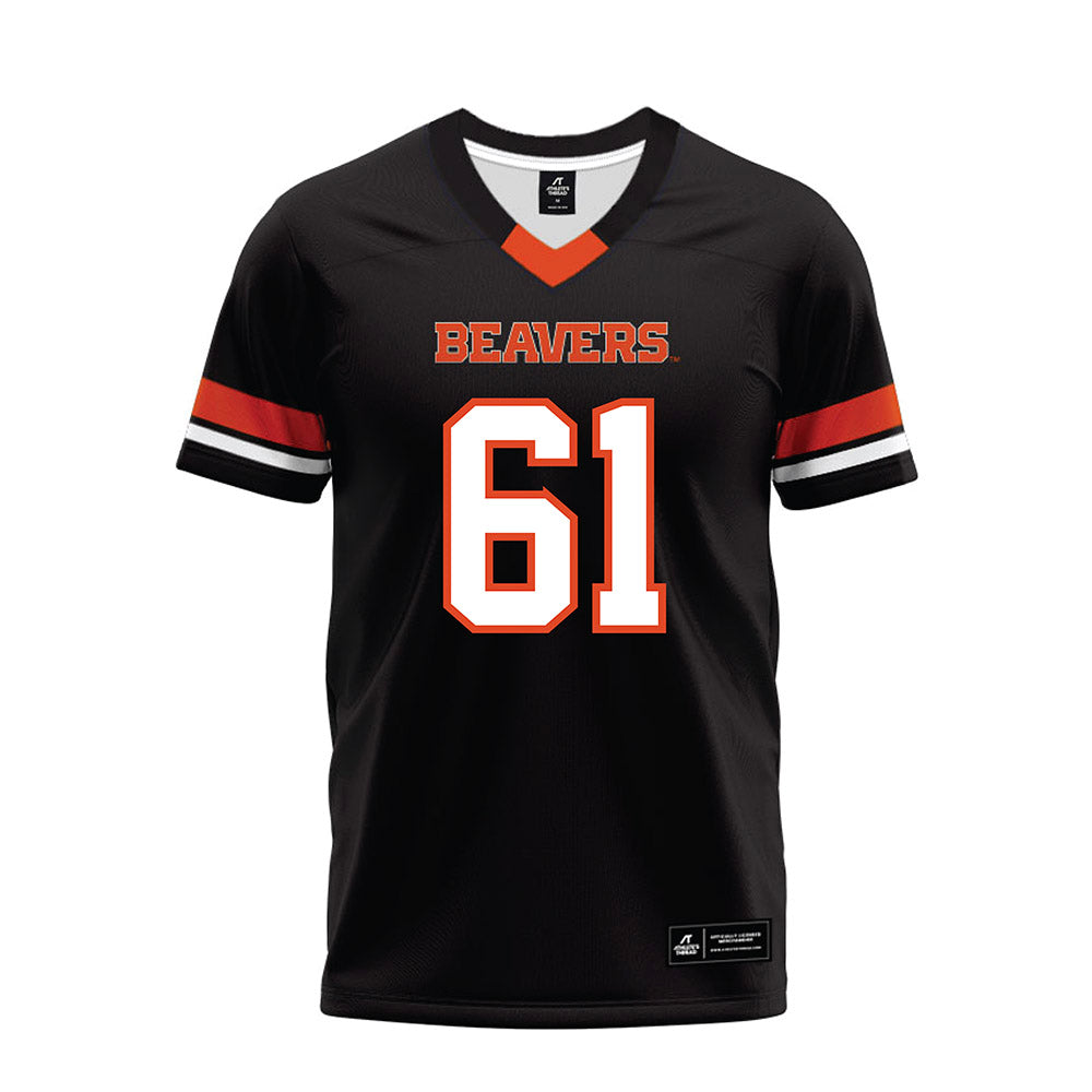 Oregon State - NCAA Football : Jake Normoyle - Black Premium Football Jersey-0