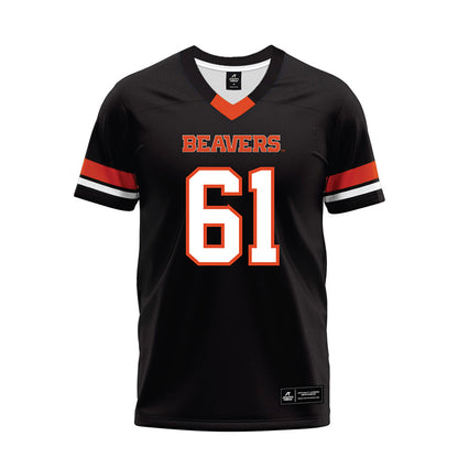 Oregon State - NCAA Football : Jake Normoyle - Black Premium Football Jersey-0