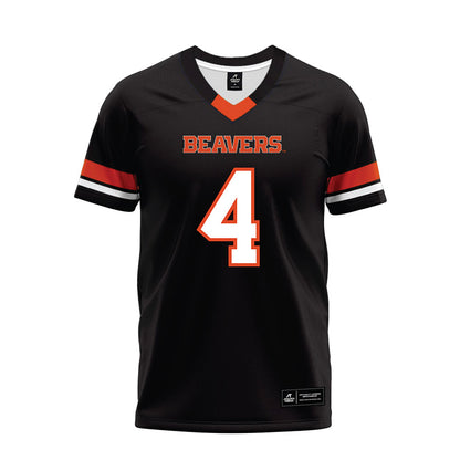 Oregon State - NCAA Football : TJ Crandall - Black Premium Football Jersey-0