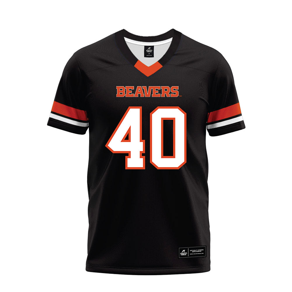 Oregon State - NCAA Football : Jonathan Zarut - Black Premium Football Jersey-0