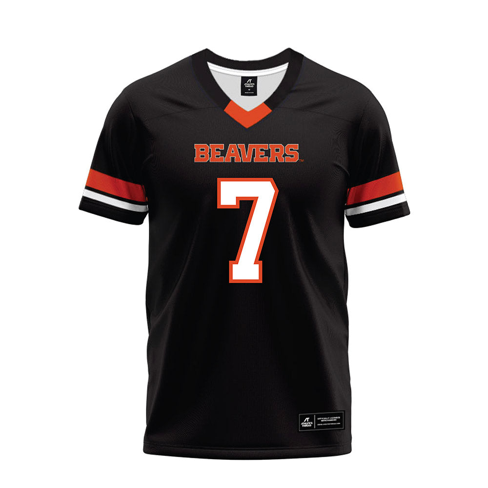 Oregon State - NCAA Football : Kahanu Kalahiki - Black Premium Football Jersey-0