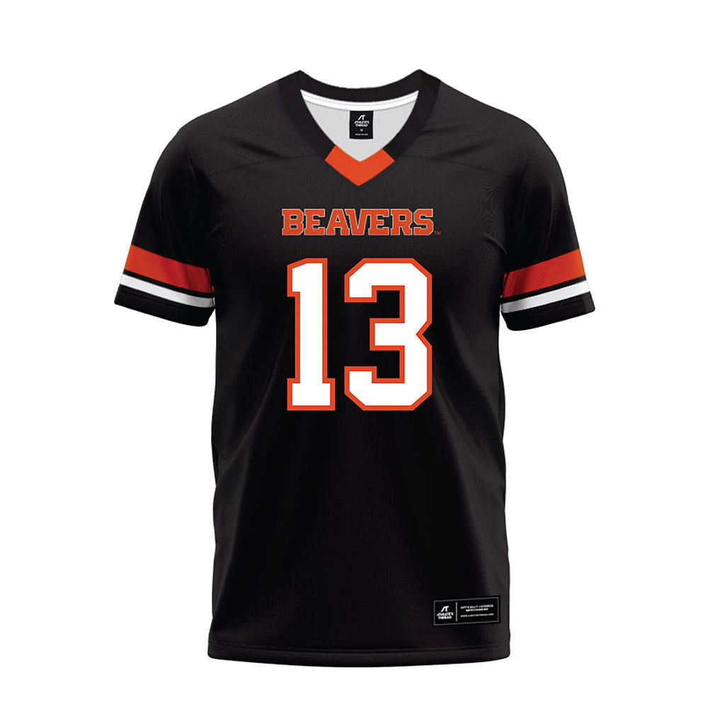 Oregon State - NCAA Football : Jeremiah Brown - Black Premium Football Jersey-0
