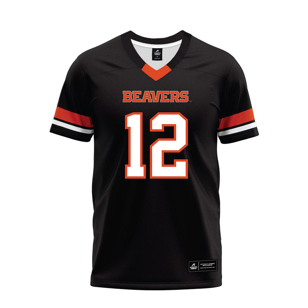 Oregon State - NCAA Football : Jesse Legree - Black Premium Football Jersey-0