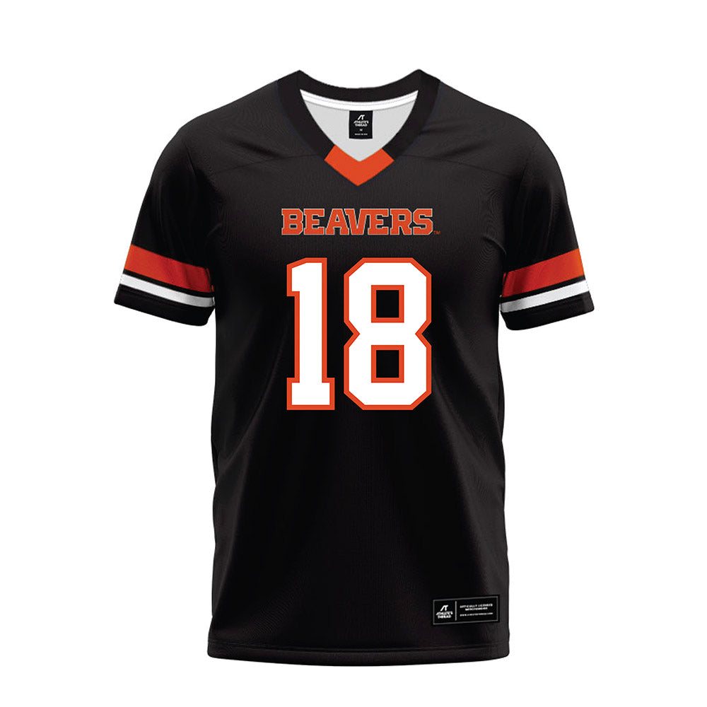Oregon State - NCAA Football : Karson Boschma - Black Premium Football Jersey-0