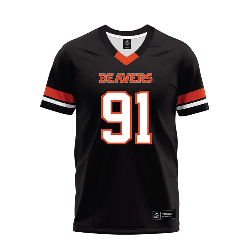 Oregon State - NCAA Football : Jaylen Hill - Black Premium Football Jersey-0