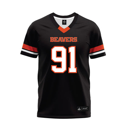 Oregon State - NCAA Football : Jaylen Hill - Black Premium Football Jersey-0