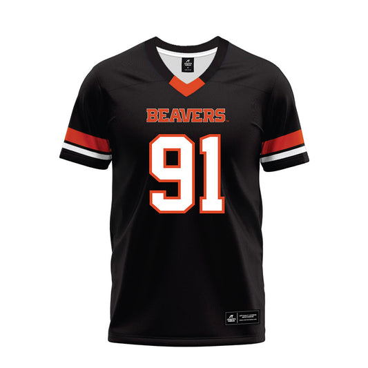 Oregon State - NCAA Football : Jaylen Hill - Black Premium Football Jersey-0