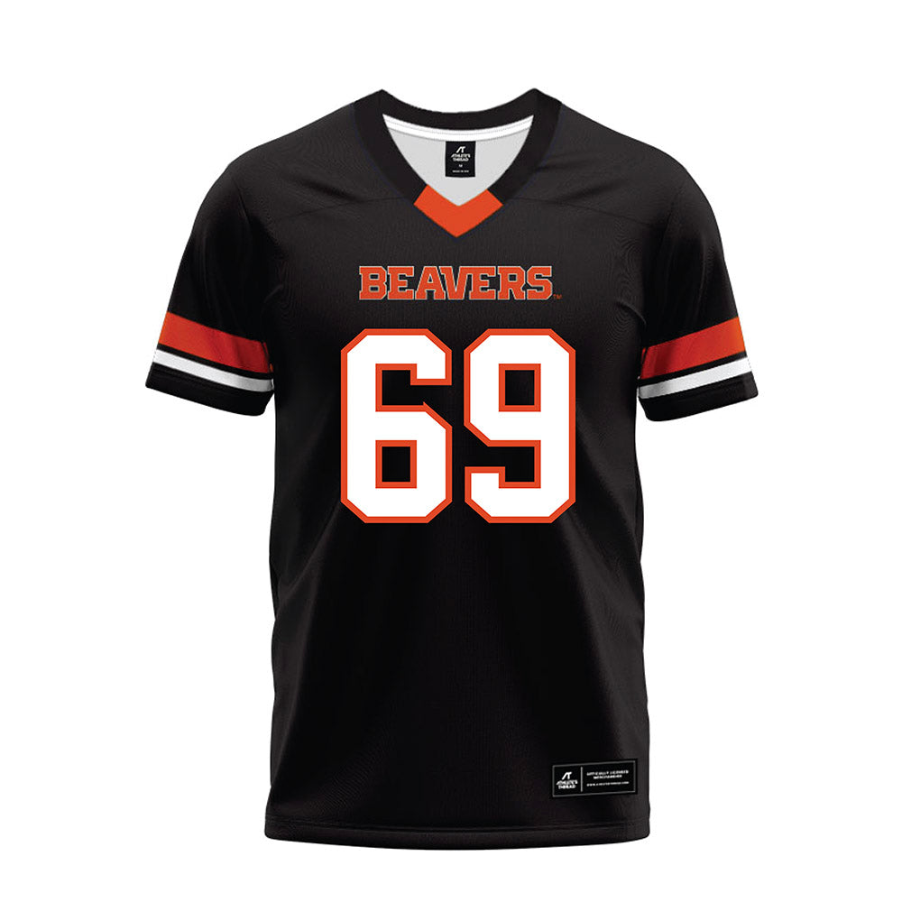 Oregon State - NCAA Football : Kwan Johnson - Black Premium Football Jersey-0