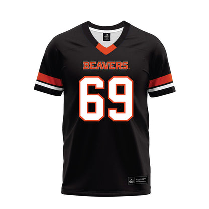Oregon State - NCAA Football : Kwan Johnson - Black Premium Football Jersey-0