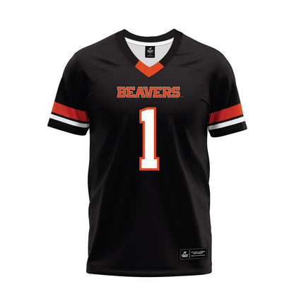 Oregon State - NCAA Football : Dylan Layne - Black Premium Football Jersey-0