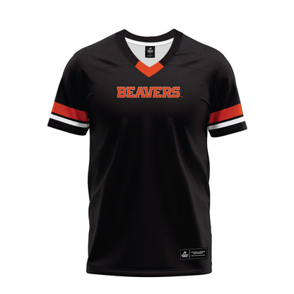 Oregon State - NCAA Football : Adrian Onyiego - Black Premium Football Jersey-0