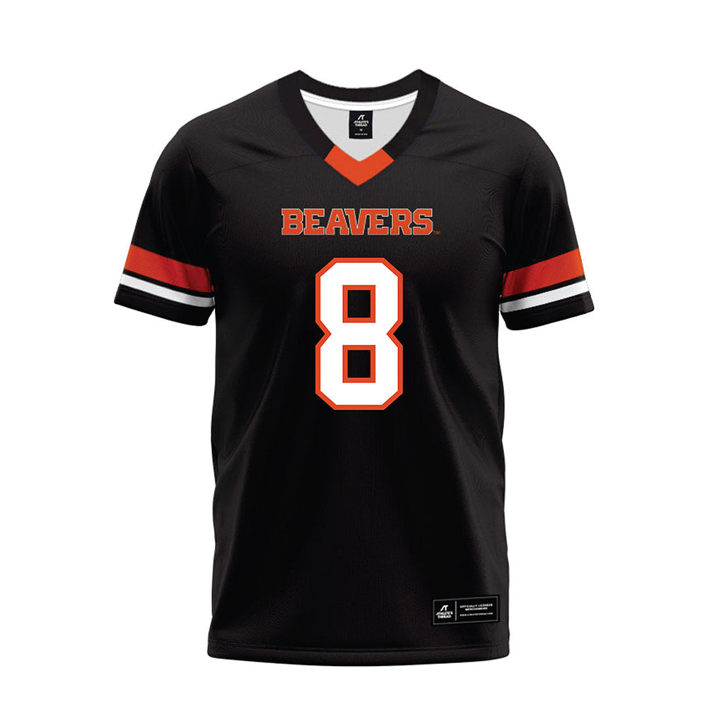 Oregon State - NCAA Football : DeCorion Temple - Black Premium Football Jersey-0