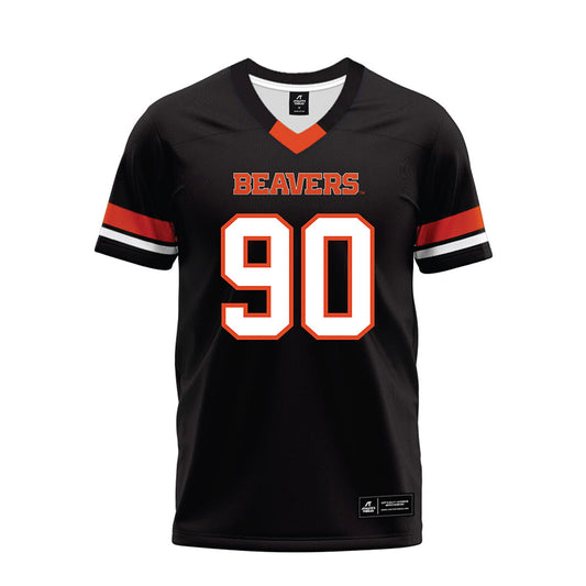 Oregon State - NCAA Football : Daniel Matagi - Black Premium Football Jersey-0
