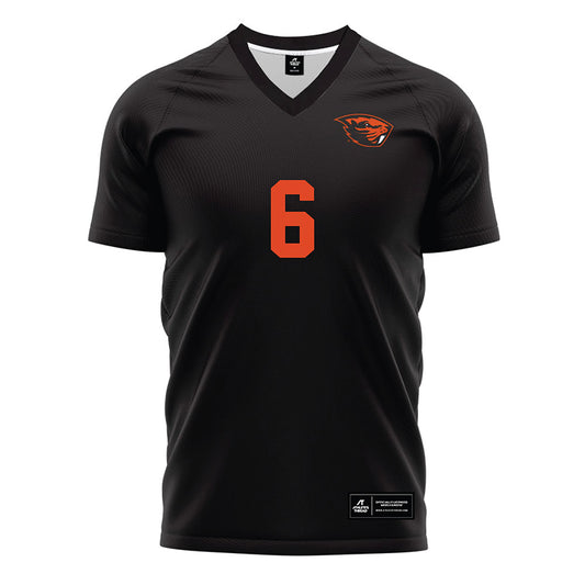 Oregon State - NCAA Men's Soccer : Javier Zapien - Black Soccer Jersey-0