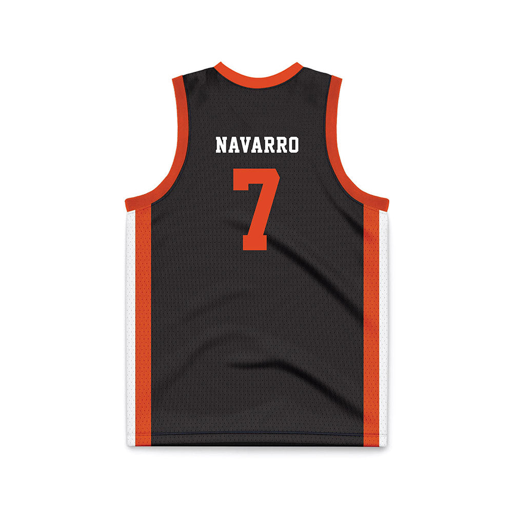 Oregon State - NCAA Women's Basketball : Lucia Navarro - Black Basketball Jersey-1