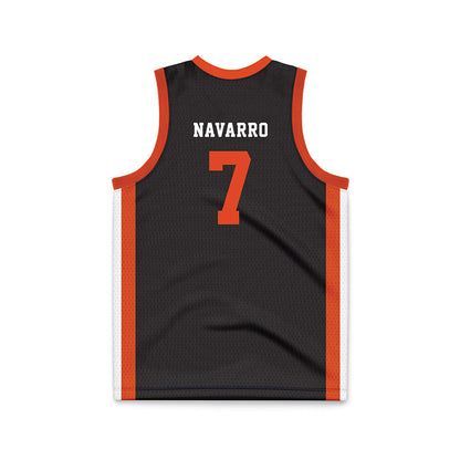 Oregon State - NCAA Women's Basketball : Lucia Navarro - Black Basketball Jersey-1