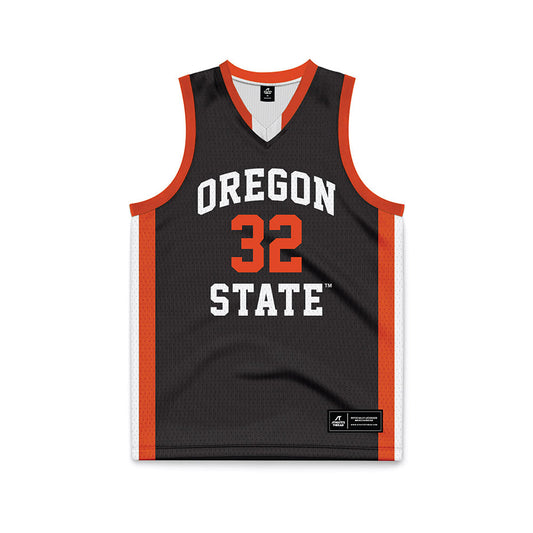 Oregon State - NCAA Women's Basketball : Nene Sow - Black Basketball Jersey-0