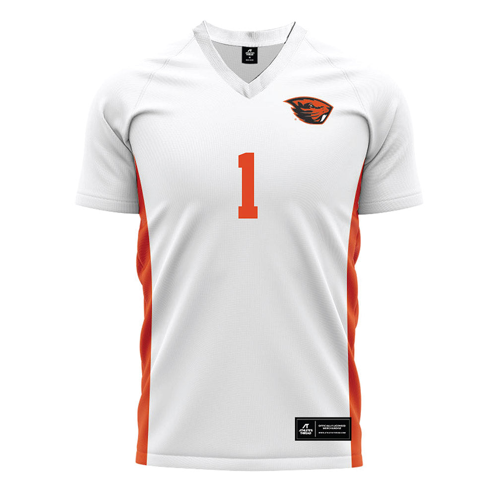Oregon State - NCAA Women's Soccer : Libby Brooker - White Soccer Jersey-0