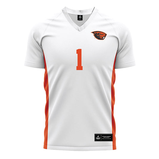 Oregon State - NCAA Women's Soccer : mya sanchez - White Soccer Jersey-0