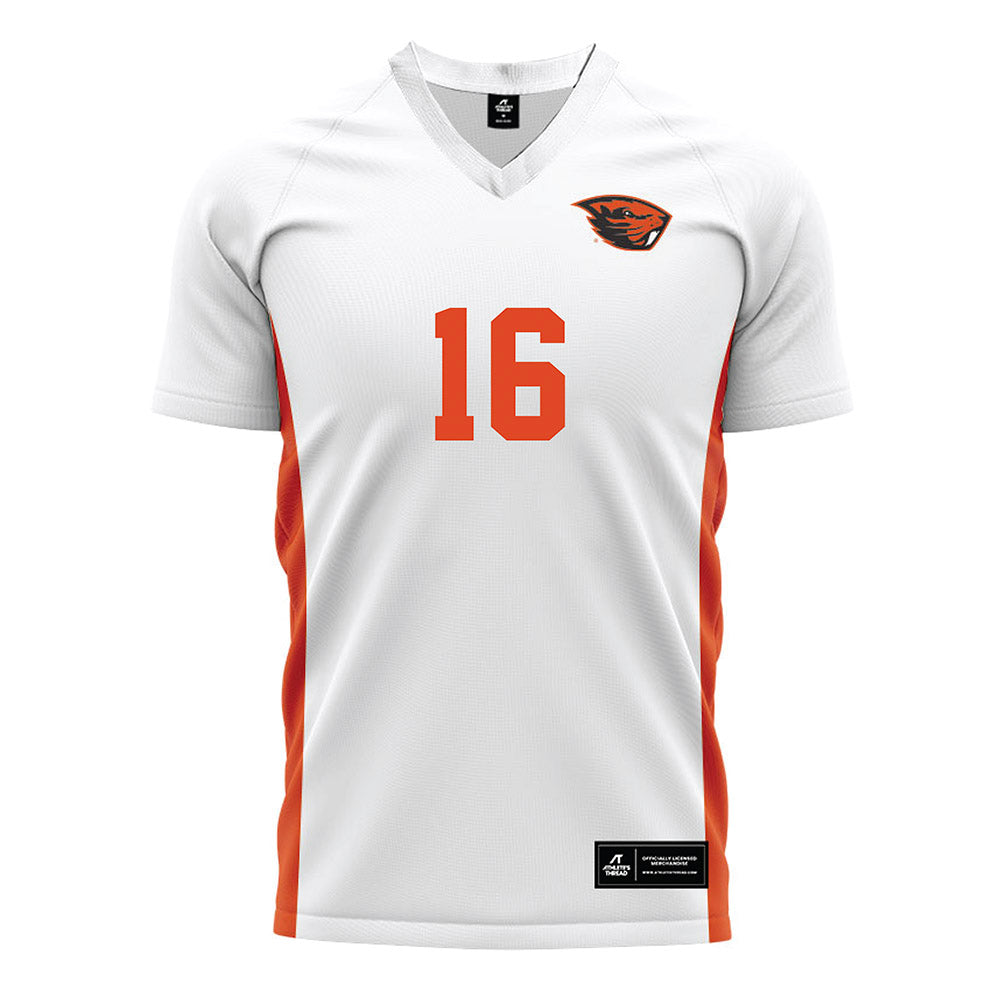 Oregon State - NCAA Women's Soccer : Taylor Ayres - White Soccer Jersey-0