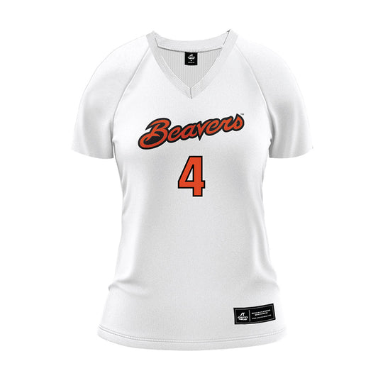 Oregon State - NCAA Women's Volleyball : Isabel Bertelsen - White Volleyball Jersey-0
