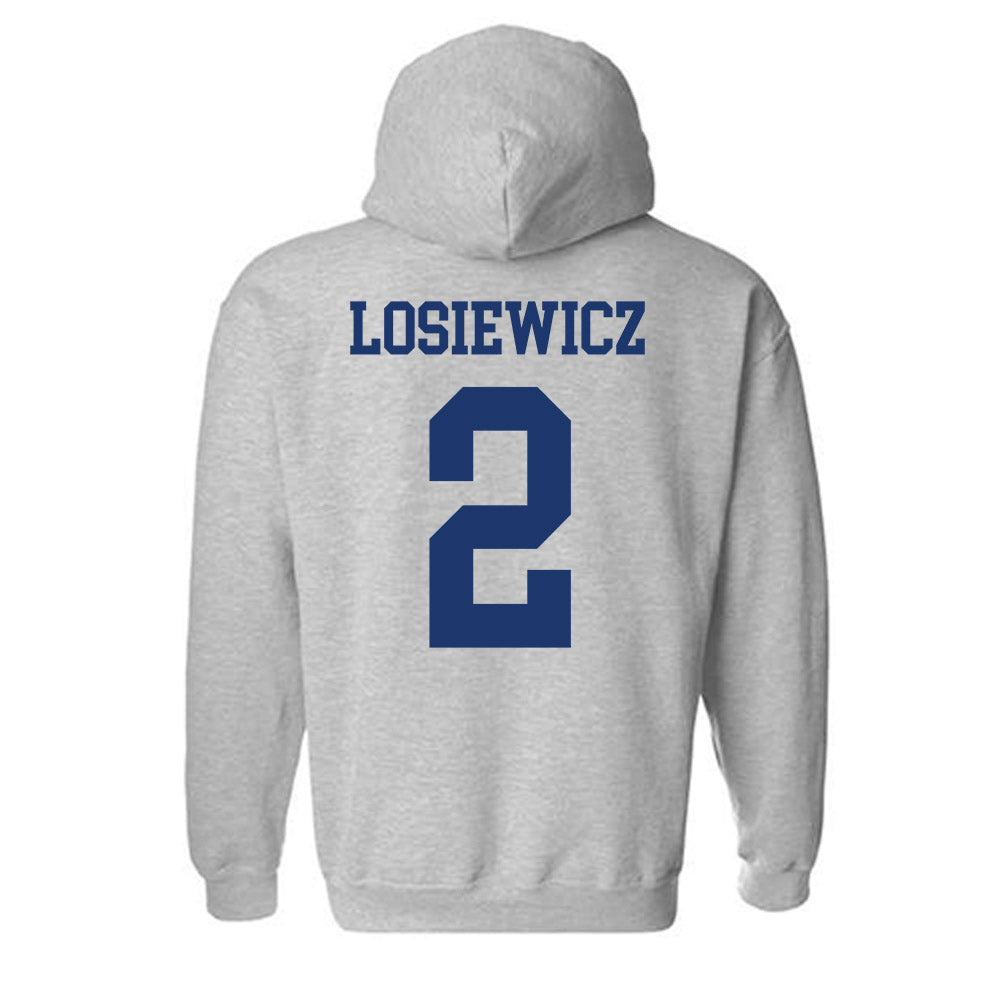 New Haven - NCAA Men's Basketball : Aidan Losiewicz - Classic Shersey Hooded Sweatshirt-1