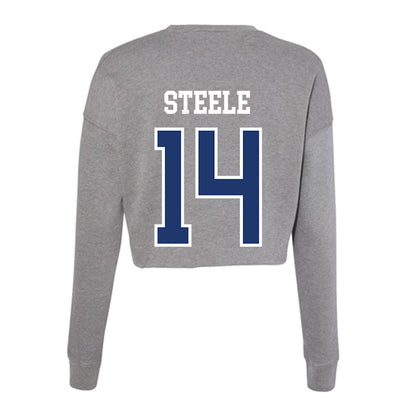 New Haven - NCAA Men's Basketball : Teshaun Steele - Classic Shersey Women's Cropped Crew Fleece-1