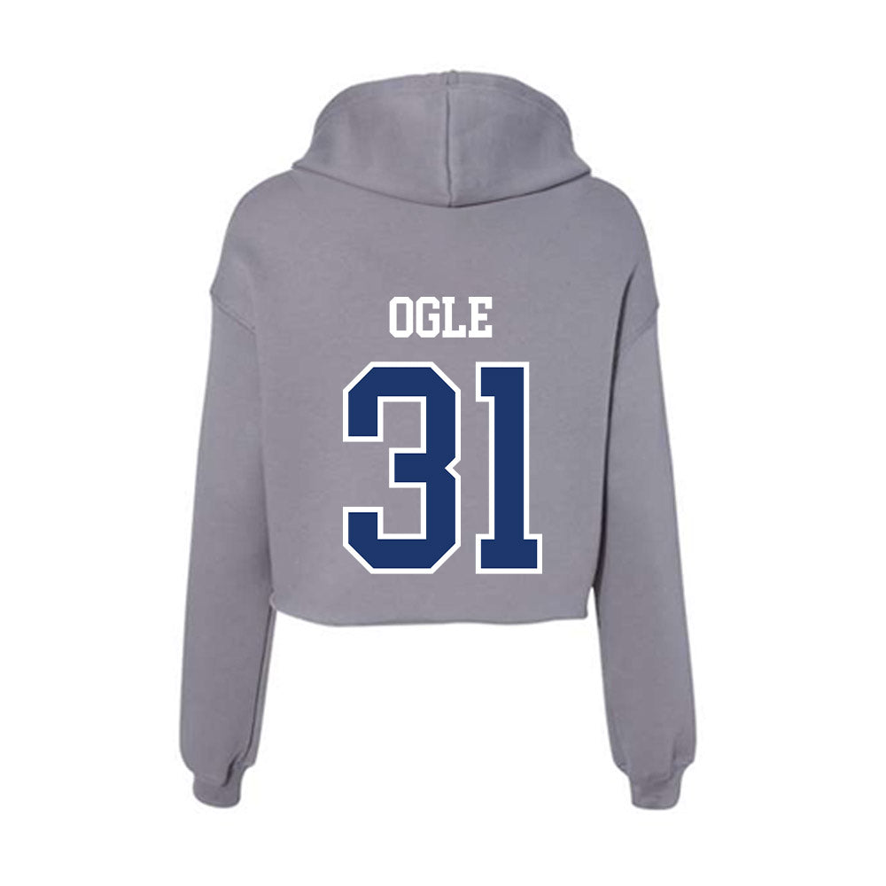 New Haven - NCAA Men's Basketball : Matiss Ogle - Classic Shersey Women's Crop Fleece Hoodie-1