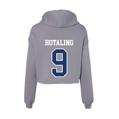 New Haven - NCAA Men's Basketball : Owen Hotaling - Classic Shersey Women's Crop Fleece Hoodie-1