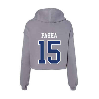 New Haven - NCAA Men's Basketball : Andre Pasha - Classic Shersey Women's Crop Fleece Hoodie-1