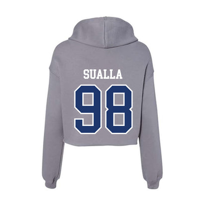 New Haven - NCAA Football : John Sualla - Classic Shersey Women's Crop Fleece Hoodie-1
