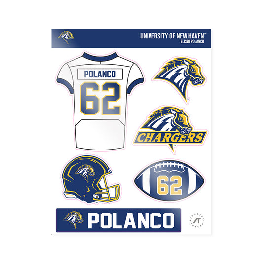 New Haven - NCAA Football : Eliseo Polanco - Sticker Sheet-0