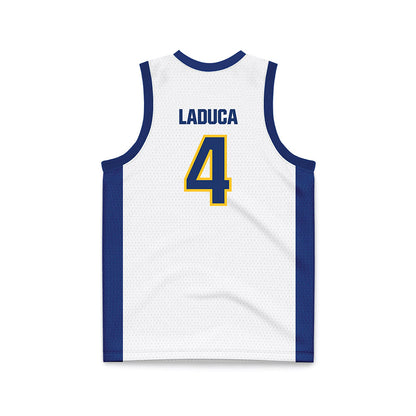 New Haven - NCAA Men's Basketball : Dominick LaDuca - White Basketball Jersey-1