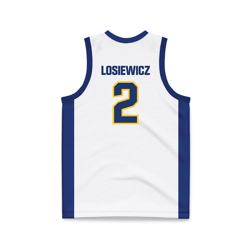 New Haven - NCAA Men's Basketball : Aidan Losiewicz - White Basketball Jersey-1