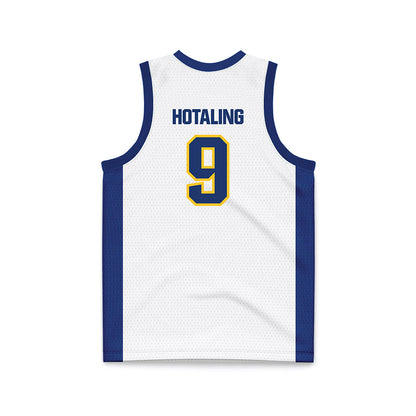 New Haven - NCAA Men's Basketball : Owen Hotaling - White Basketball Jersey-1