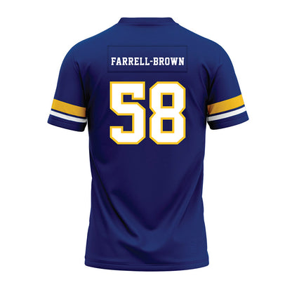New Haven - NCAA Football : Dante Farrell-Brown - Blue Premium Football Jersey-1