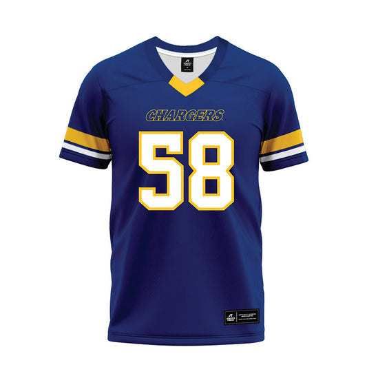 New Haven - NCAA Football : Dante Farrell-Brown - Blue Premium Football Jersey-0