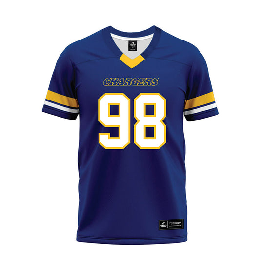 New Haven - NCAA Football : John Sualla - Blue Premium Football Jersey-0