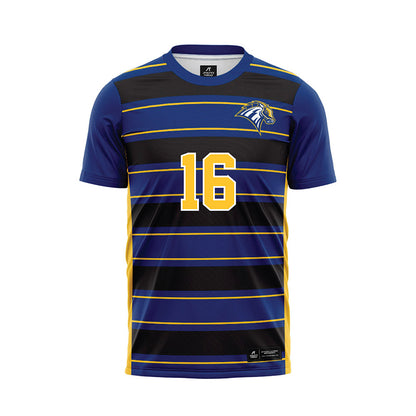 New Haven - NCAA Men's Soccer : Lorenzo Garbarino - Blue Soccer Jersey-0