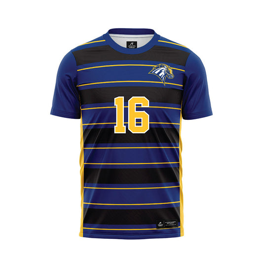 New Haven - NCAA Men's Soccer : Lorenzo Garbarino - Blue Soccer Jersey-0